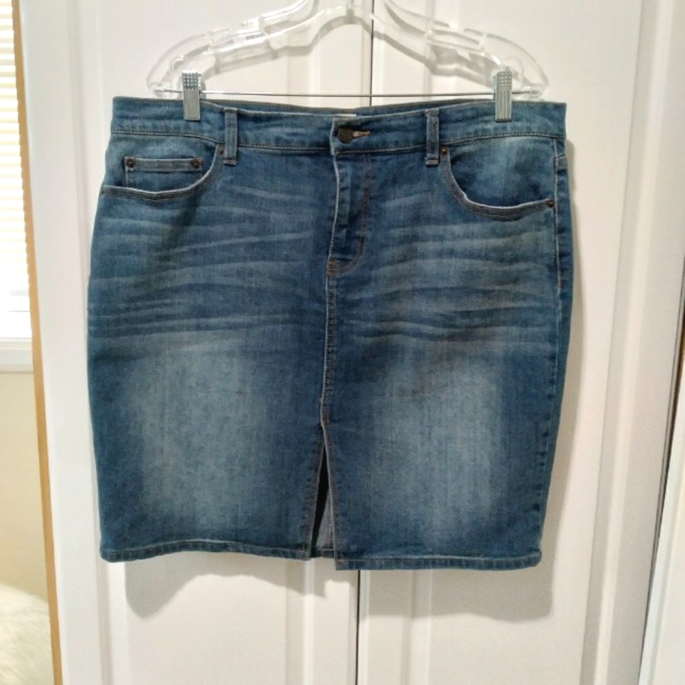 W'62 JeanDenim Casual A-line Skirt Blue Size 16P
